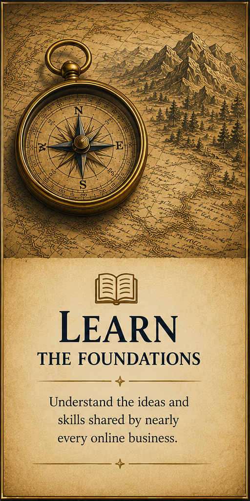Learn the foundations: understand the ideas and skills shared by nearly every online business.